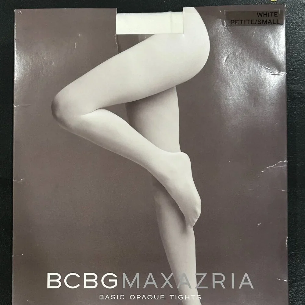 BCBG BCBGMAXAZRIA WOMEN'S OPAQUE WHITE TIGHTS XS / S NIP